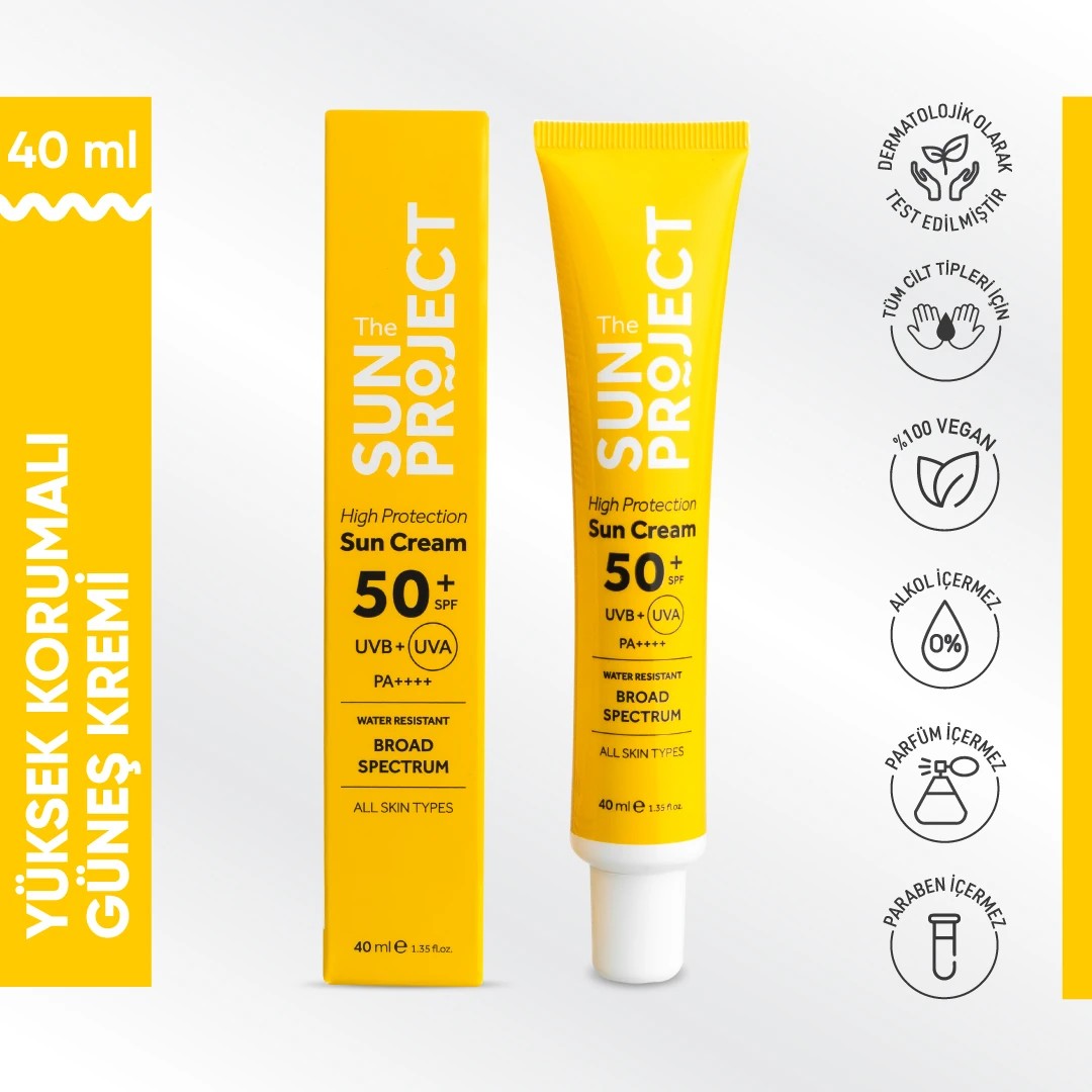 The Sun Project Yüksek Korumalı Hibrit Güneş Kremi High Protection Hybrid Sun Cream 50+ SPF PA++++ 40 ml