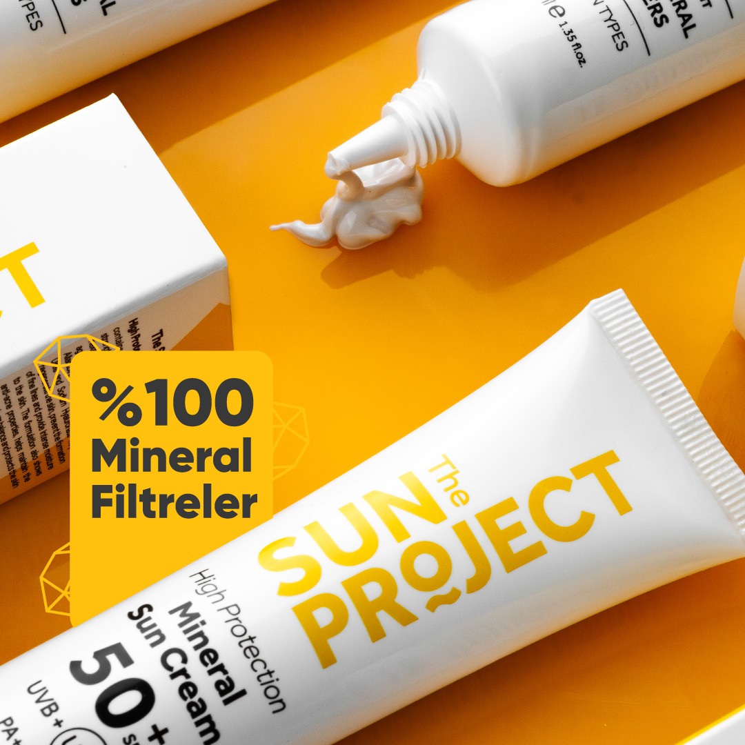 The Sun Project Yüksek Korumalı Aydınlatıcı%100 Mineral Güneş Kremi High Protection Mineral Sun Cream 50+ SPF PA++++ 40 ml