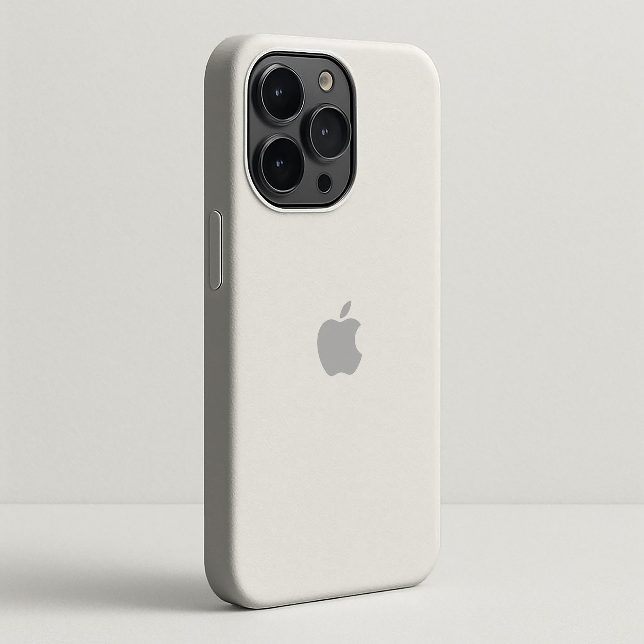 Beyaz Apple Logo Lansman Silikon 