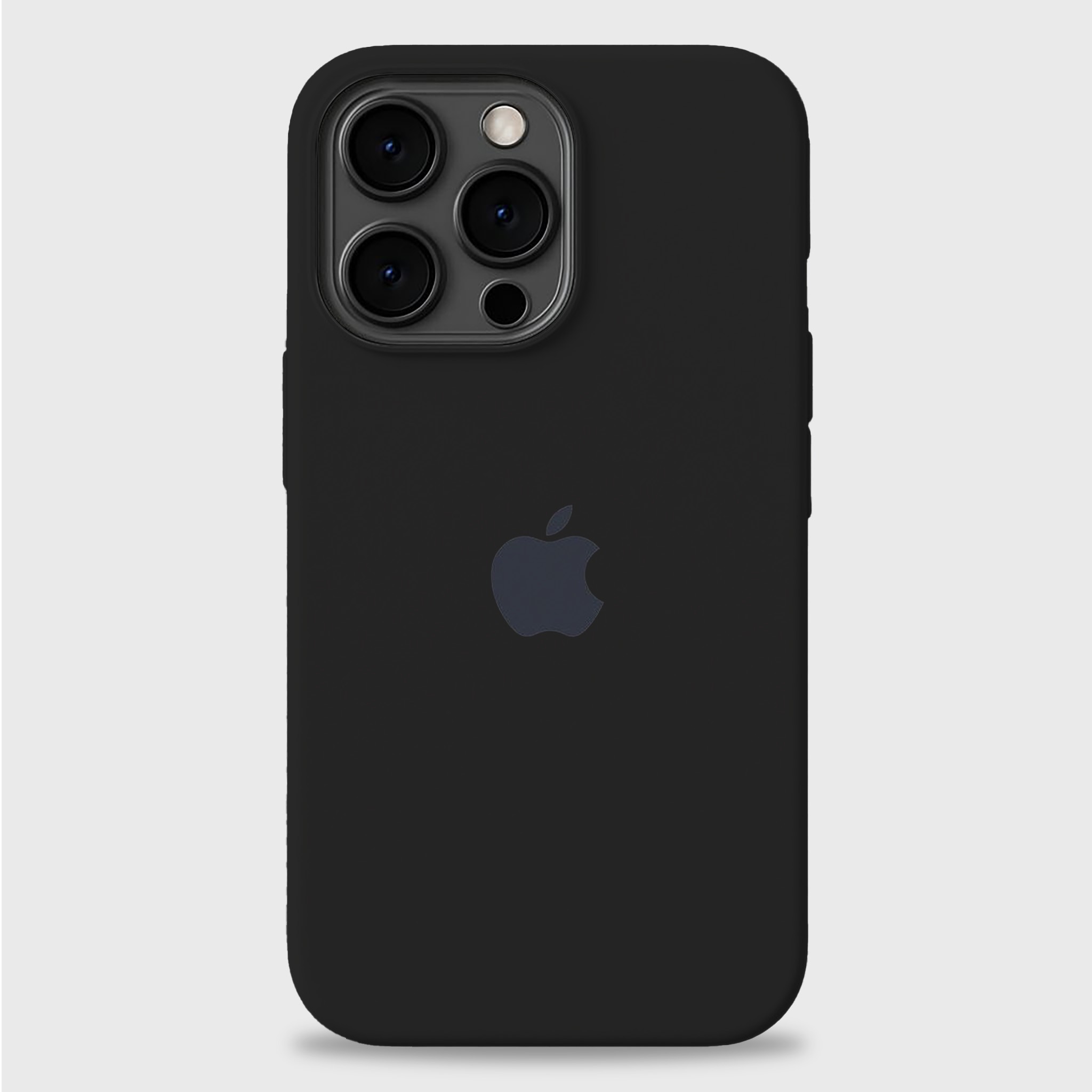 Siyah Apple Logo Lansman Silikon