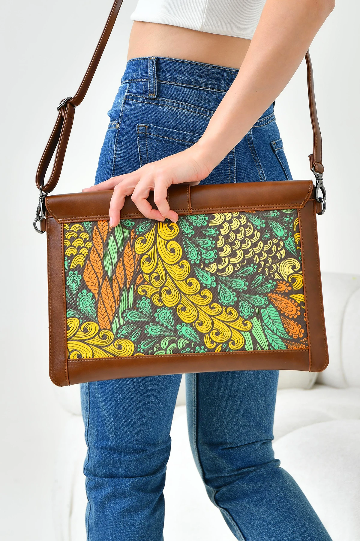 Helene Uzun Askılı '' Macbook Pro-Air Laptop Ve Evrak Çantası