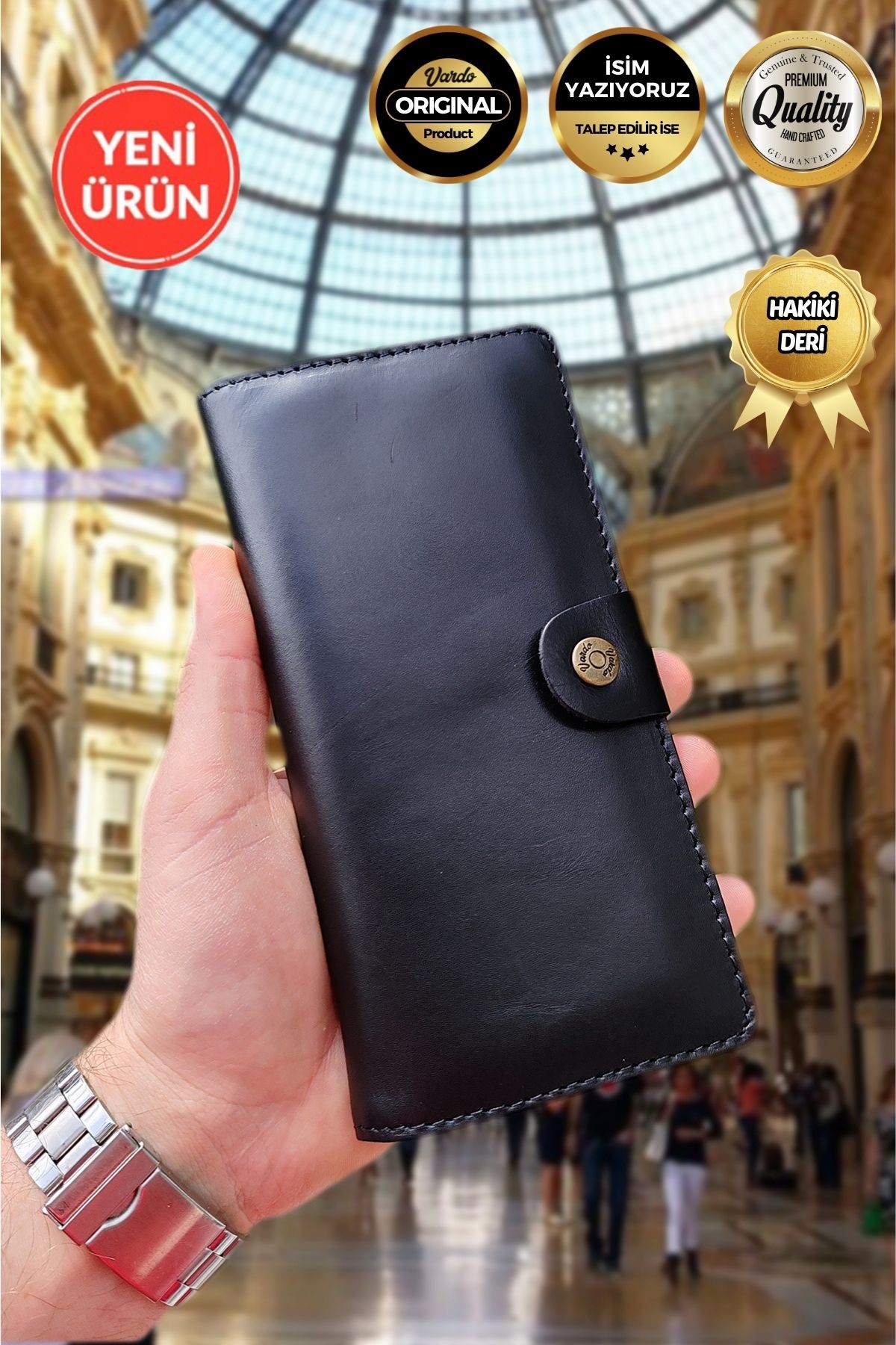 Astrid American Leather Telefon, Kağıt Ve Bozuk Para Bölmeli Kartlıklı Cüzdan