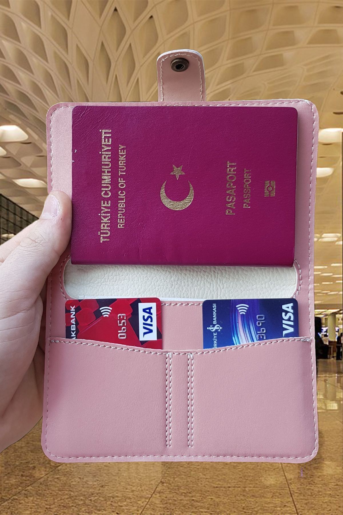 Esther Tasarım Kartvizitlikli Cüzdan & Pasaport Kılıfı Unisex