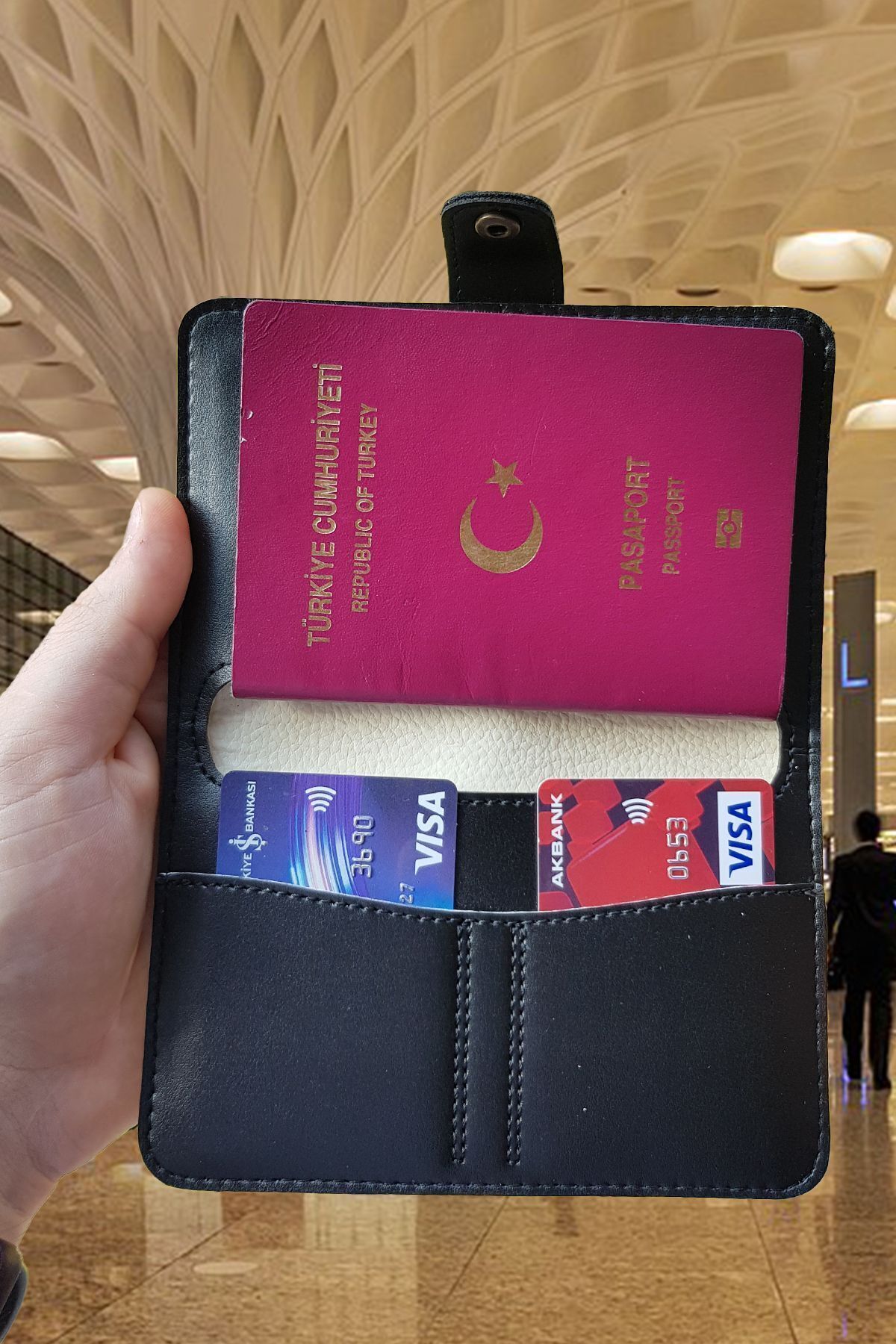 Esther Tasarım Kartvizitlikli Cüzdan & Pasaport Kılıfı Unisex