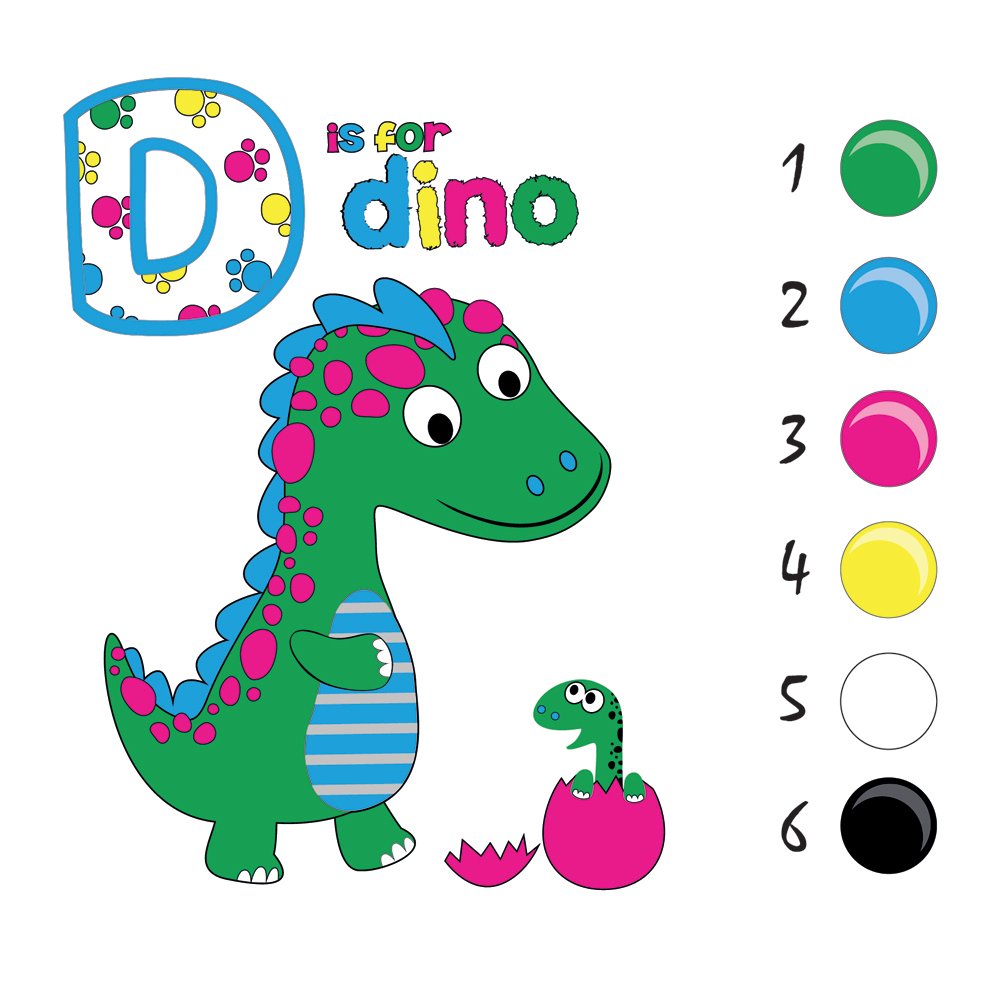 BTS2 Boyama Tuval Sayılı Set 25x35 Dino