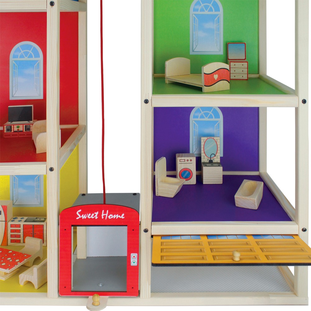 Toysilla Ahşap Asansörlü Oyun Evi - T2005