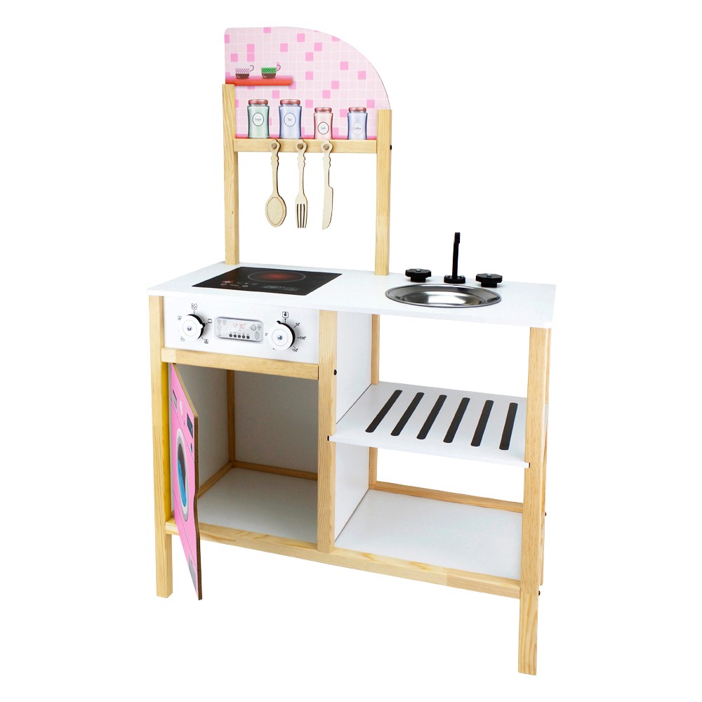 Ahşap Çocuk Mutfağı Pembe - T1019