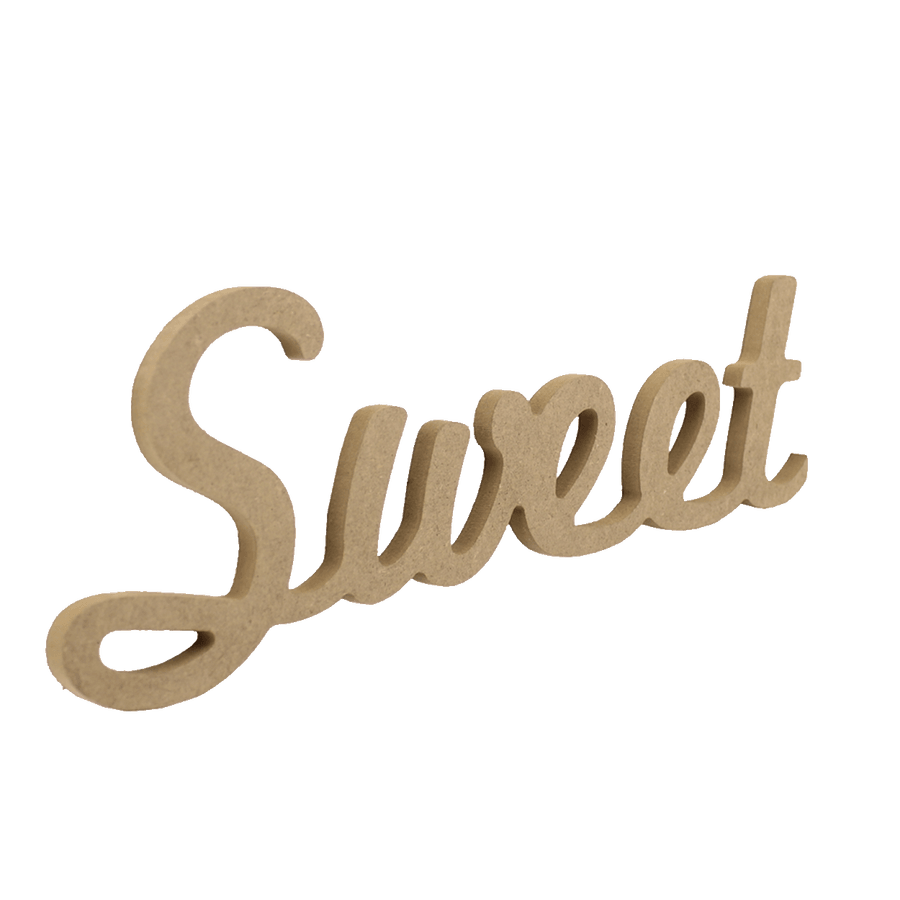 D57 Ahşap Sweet Yazısı