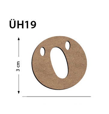 ÜH19 Ahşap 3Cm Ö Harfi