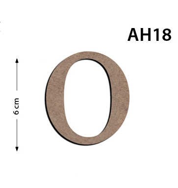 Ah18 Ahşap 6Cm O Harfi
