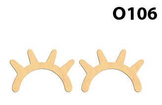 O106 Kirpik Paket Süs Ahşap Obje