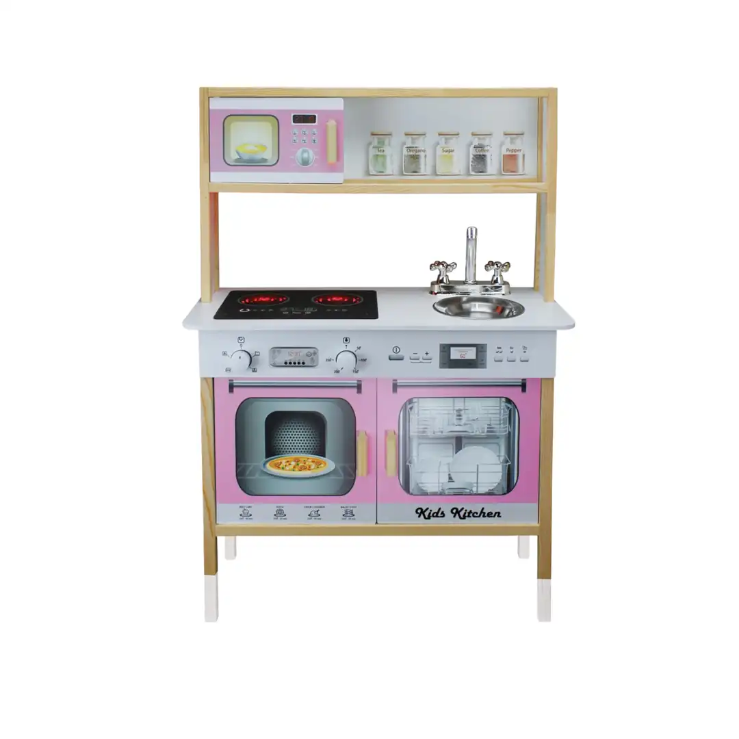 Toysilla Ahşap Ledli Çocuk Mutfağı Pembe - T1005- En İyi Fiyat