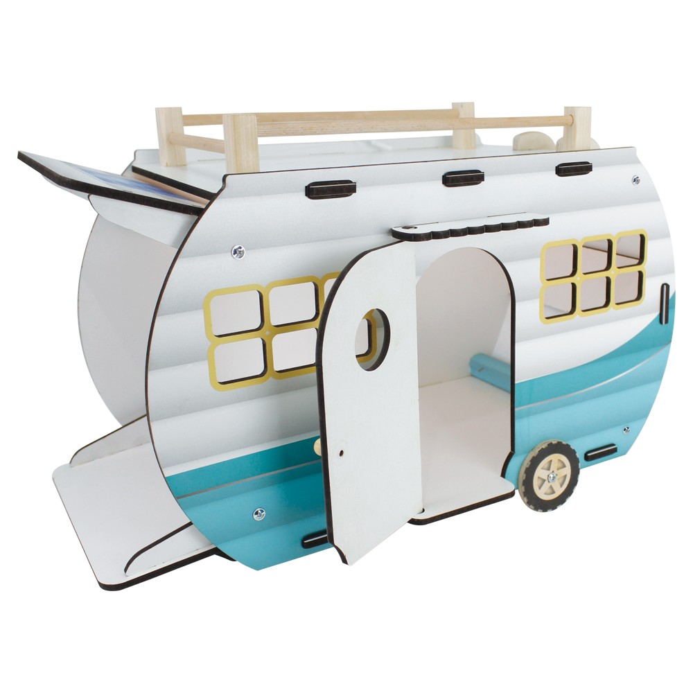 Toysilla Ahşap Oyuncak Karavan Turkuaz - T3103