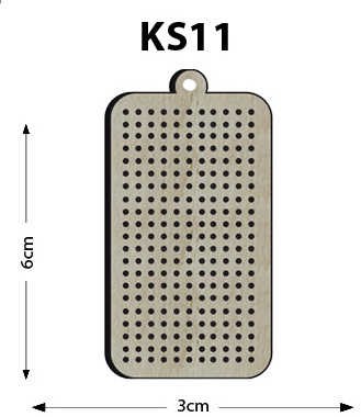 Ks11 - Dikdörtgen Delikli Kasnak Kolye