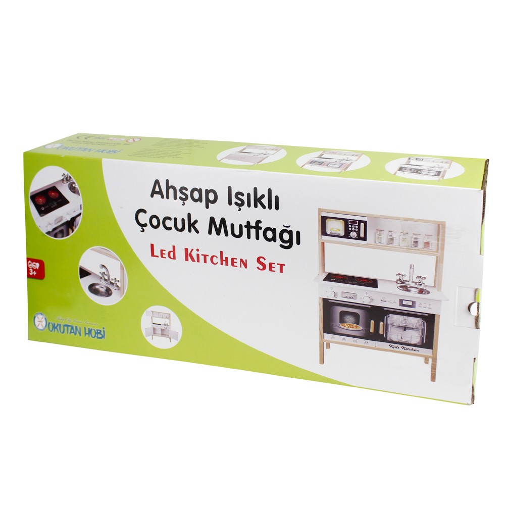 Toysilla Ahşap Ledli Çocuk Mutfağı Siyah - T1006