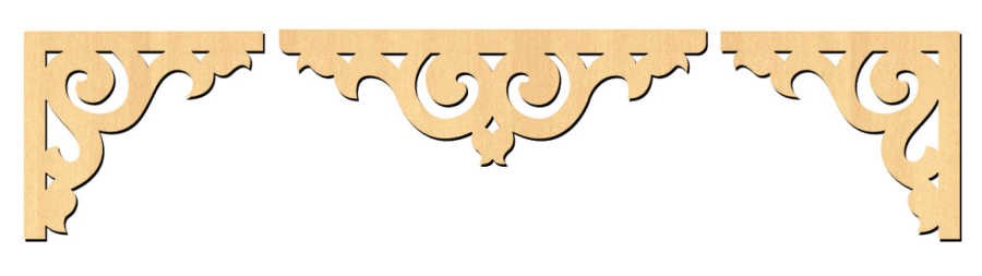 MT15 Köşe Motif Ahşap Obje