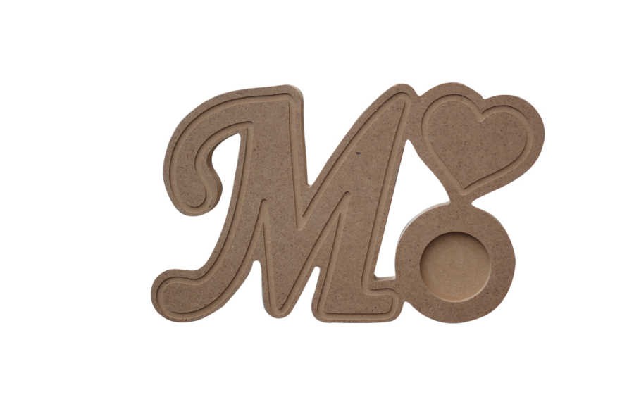 HM16 "M" AHŞAP MUMLUK HARF