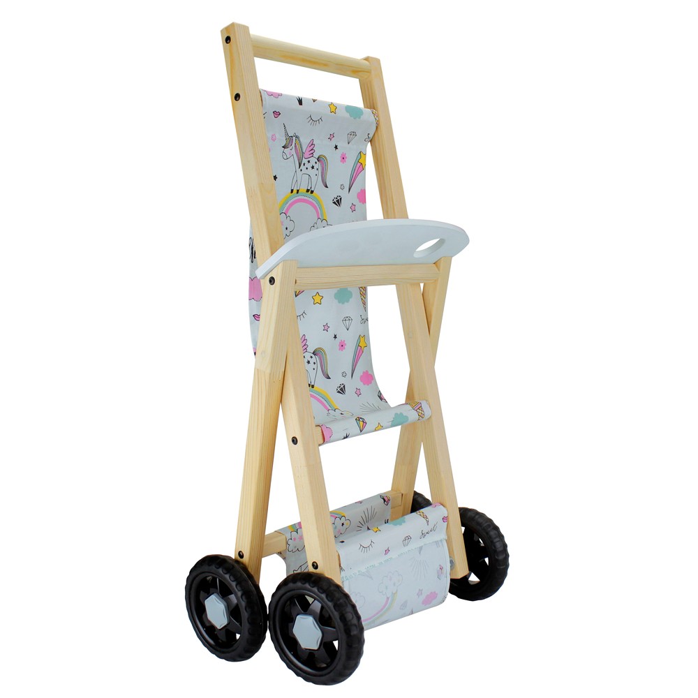 Toysilla Ahşap Oyuncak Bebek Arabası - T3102