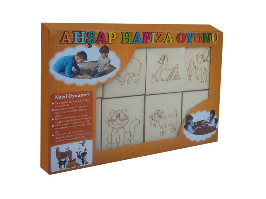 Ahşap Hafıza Oyunu-Çiftlik Hayvanlar