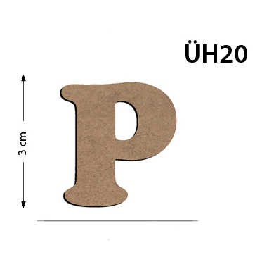 ÜH20 Ahşap 3Cm P Harf