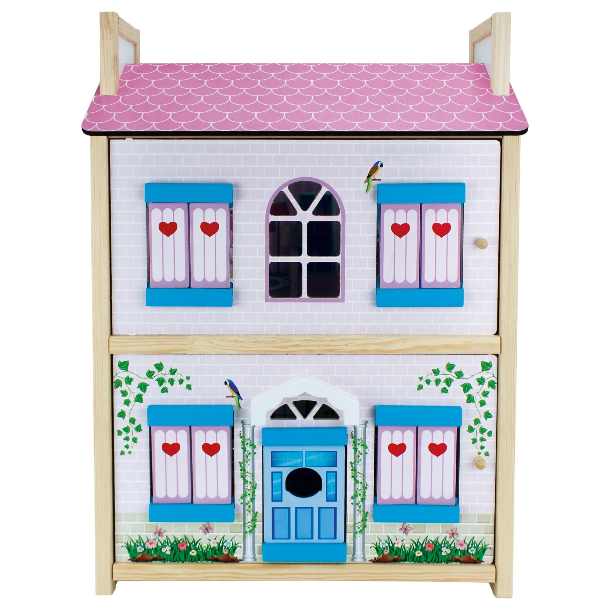 Toysilla Ahşap Çocuk Oyun Evi Pembe - T2009