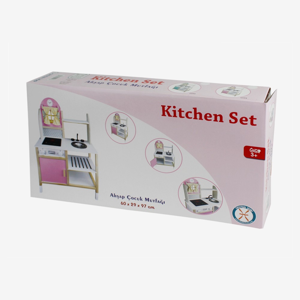 Toysilla Ahşap Ledli Çocuk Mutfağı Pembe - T1010