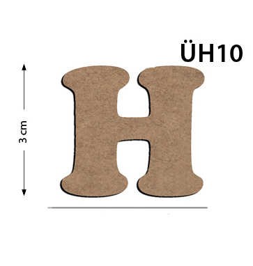 ÜH10 Ahşap 3Cm H Harfi