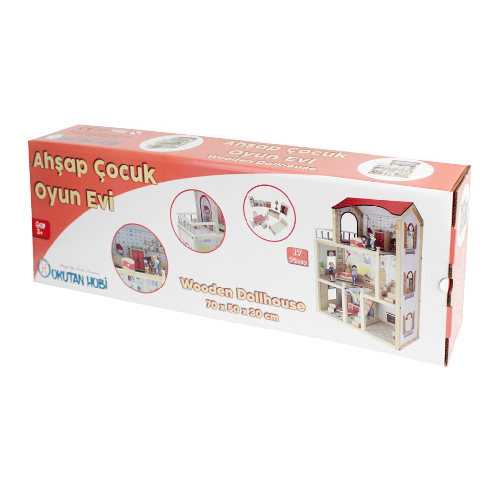 Toysilla Doğal Ağaç Çocuk Oyun Evi Demonte - T2004