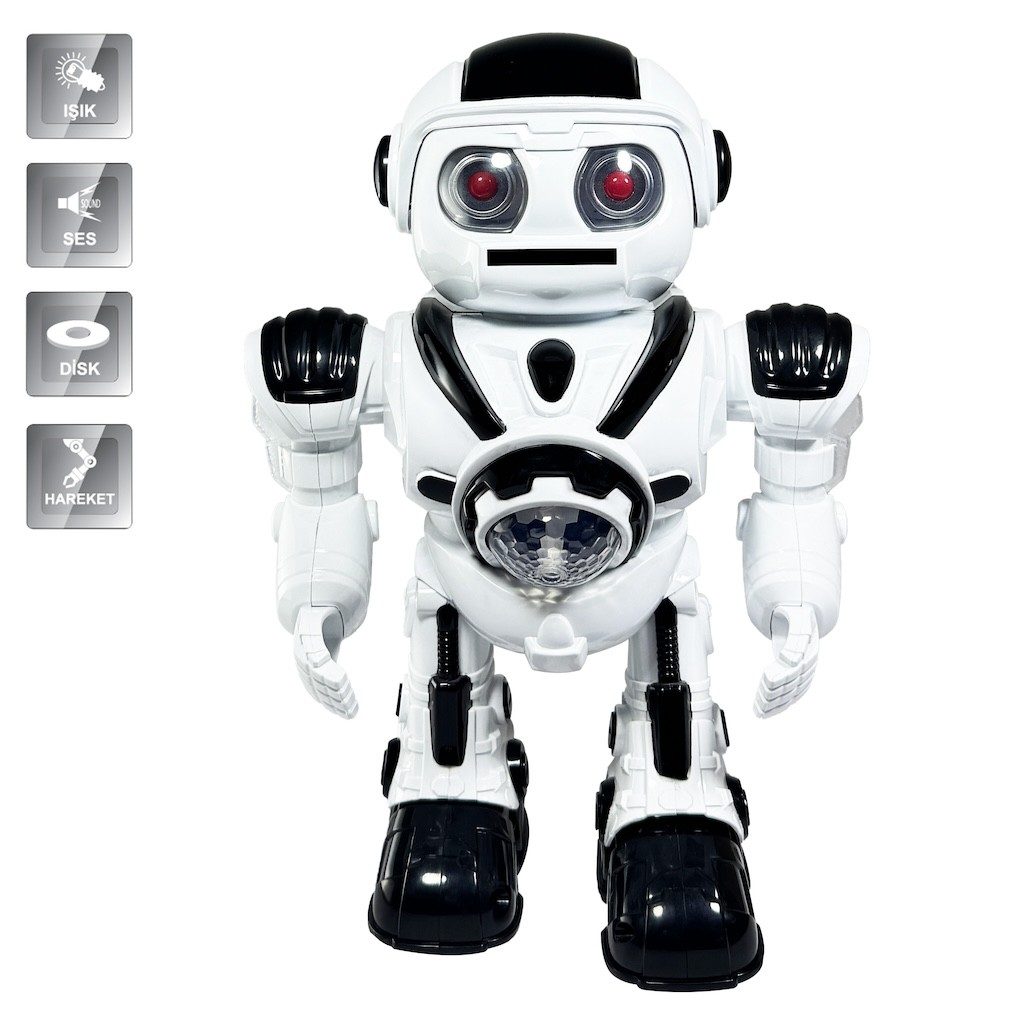 DF-6022 Işıklı ve Müzikli Disk Atan Uzay Savaşçısı Robot