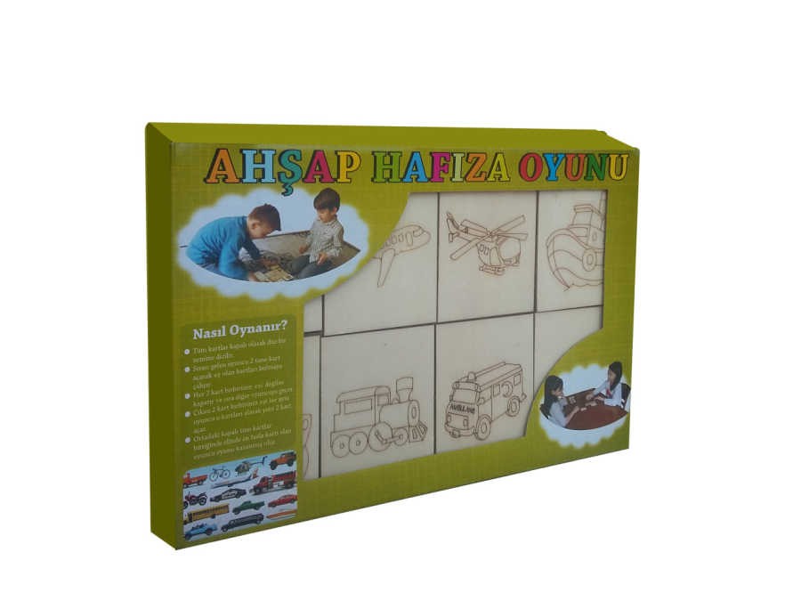 Ahşap Hafıza Oyunu-Taşıtlar