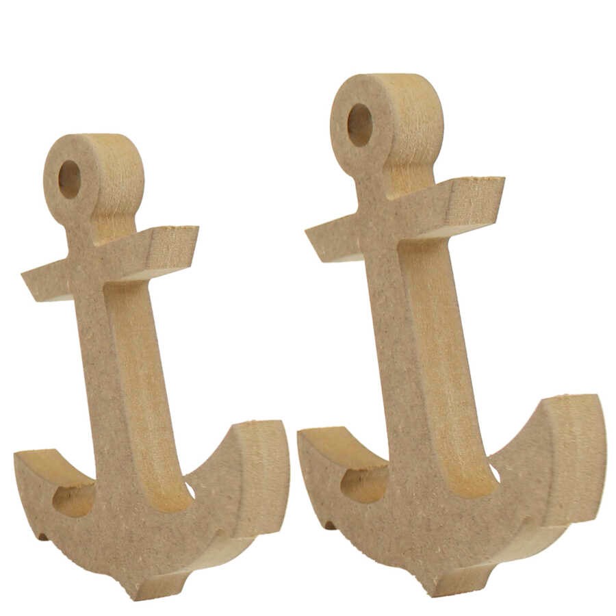 F4 İkili Çapa Set Figürü Biblo Ahşap Obje