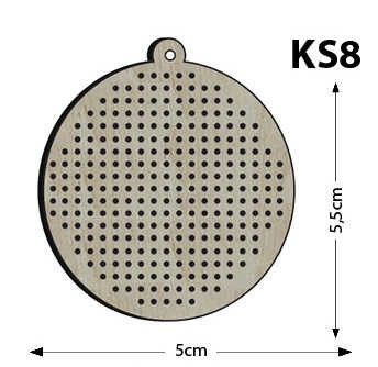 Ks8 - Yuvarlak Delikli Kasnak Kolye