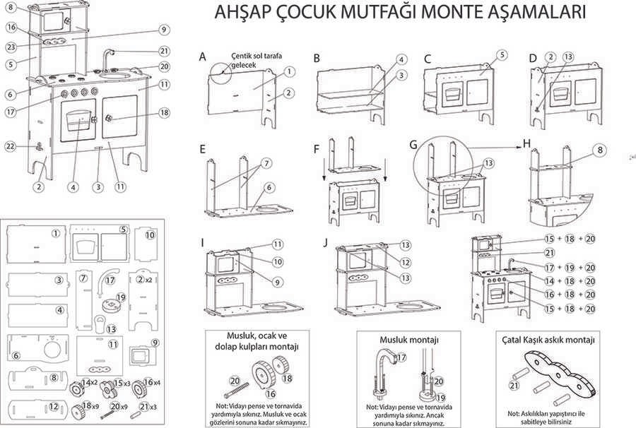 Toysilla Çocuk Oyun Mutfak Pembe - T1001