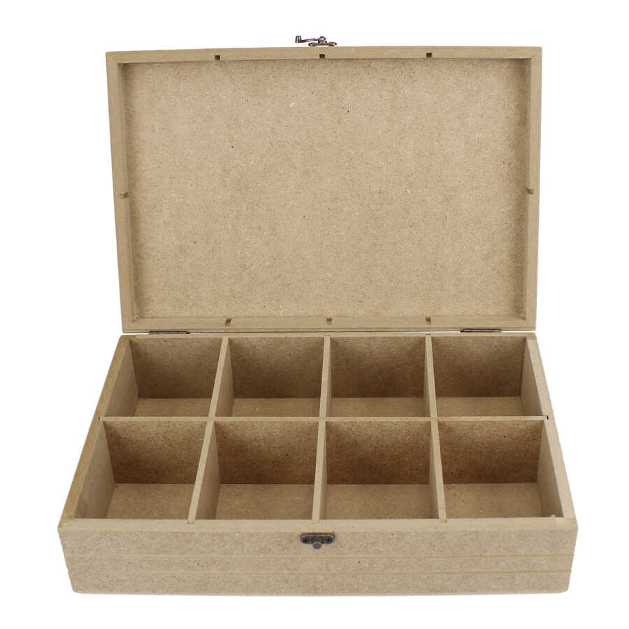 KU30 Ahşap Çay kutusu Sekiz Gözlü