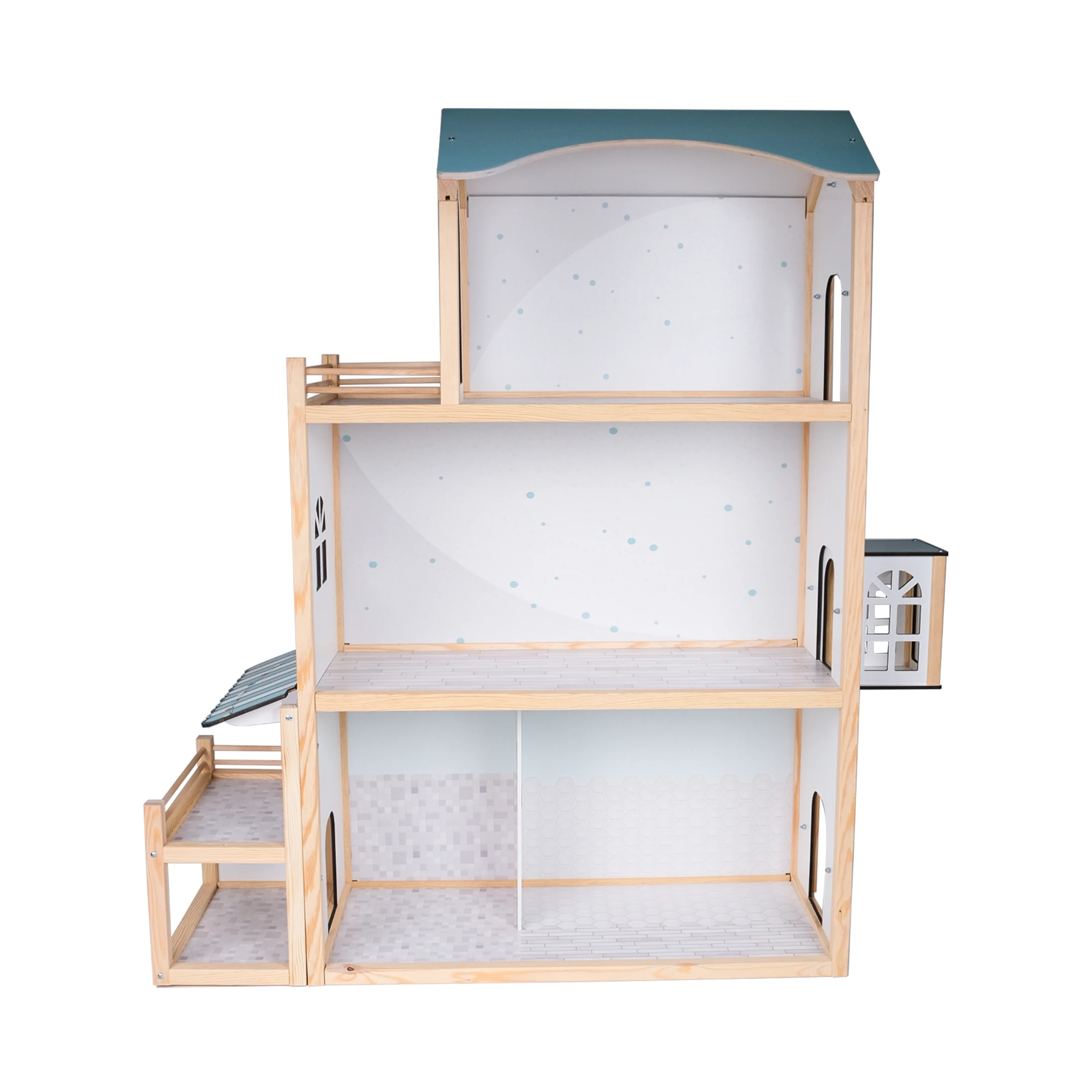 Ahşap Oyuncak Ev - Doğal ve Eğitici Oyun Köşesi ''Eşyalar dahil'' T2016