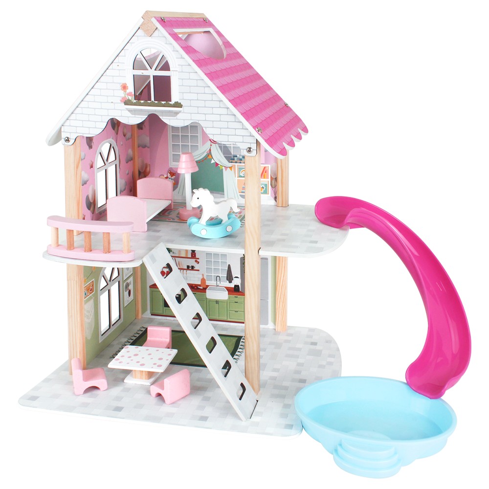 Toysilla Ahşap Kaydıraklı Oyun Evi - T2013