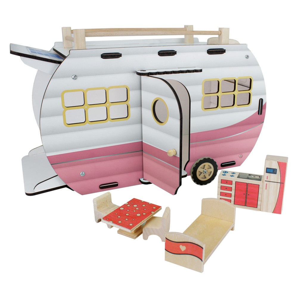 Toysilla Ahşap Oyuncak Karavan Pembe - T3104