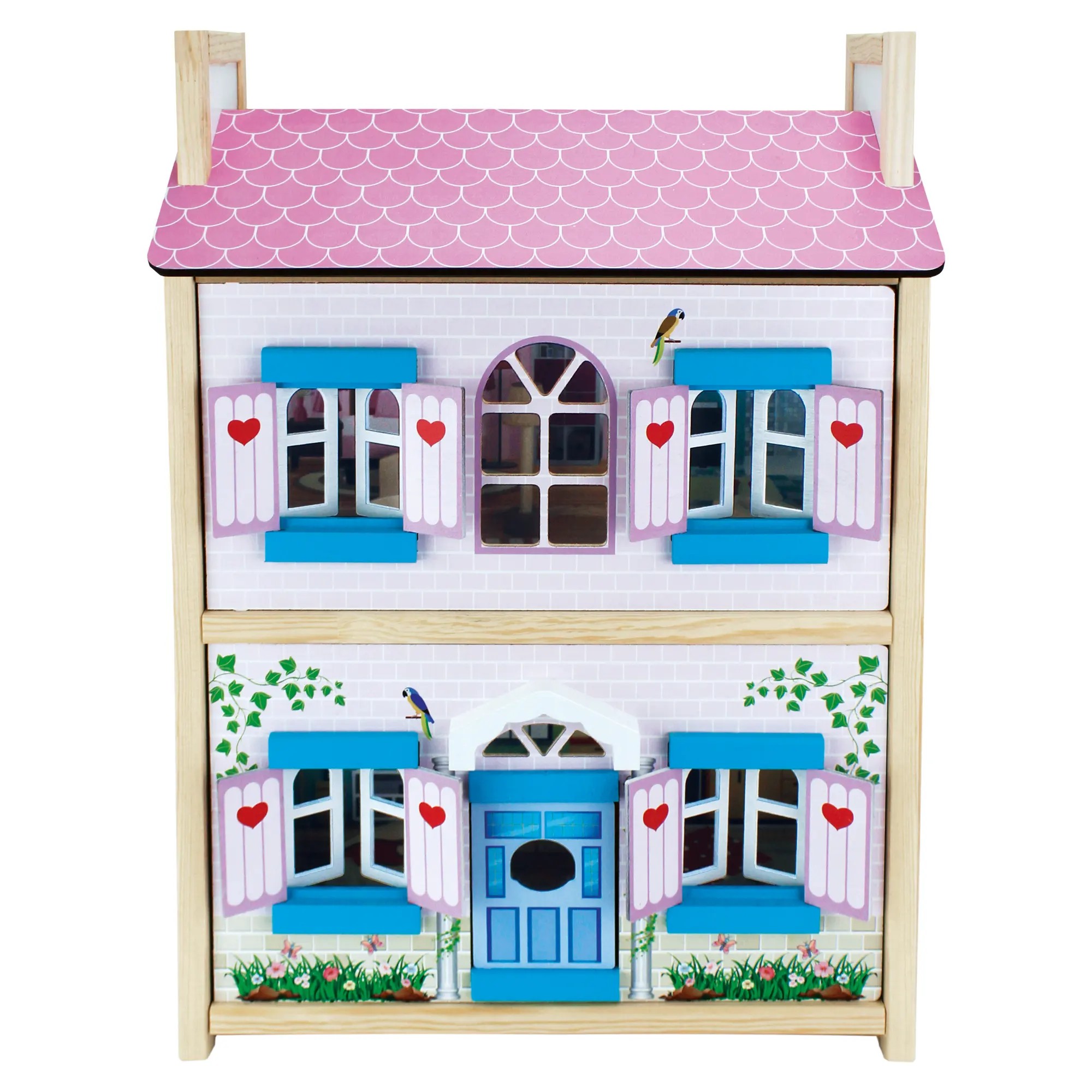 Toysilla Ahşap Çocuk Oyun Evi Pembe - T2009