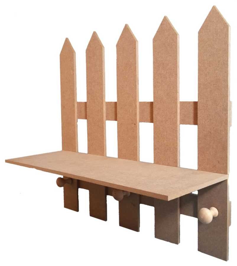 KD15 Çitli Raf Askılık (Demonte) Ahşap Obje