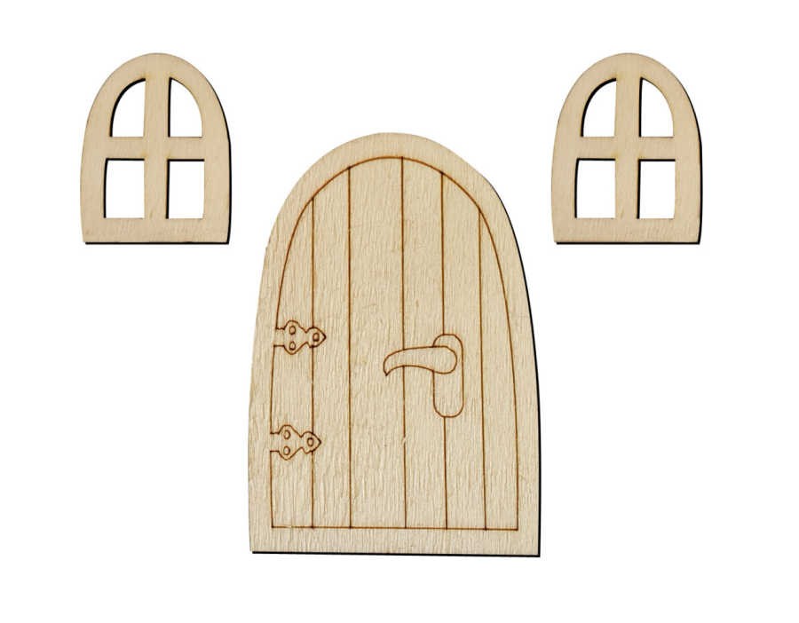 O103 Kapı Pencere Set Paket Süs Ahşap Obje