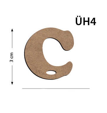ÜH4 Ahşap 3Cm Ç Harfi