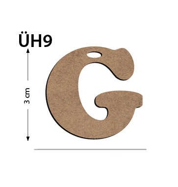 ÜH9 Ahşap 3 cm Ğ Harfi