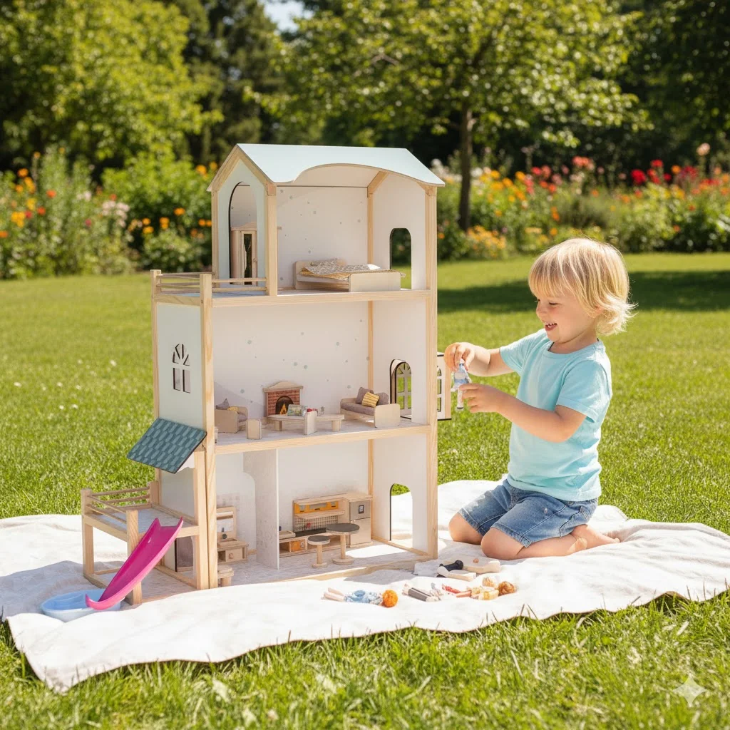 Çocuğunuzun Hayal Gücünü Geliştiren Doğal Oyun Köşesi (Barbie Evleri İçin Mükemmel Alternatif)