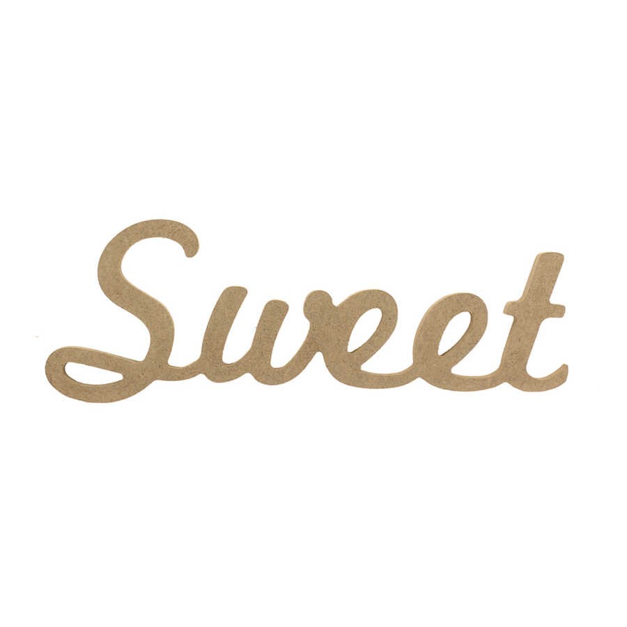 D57 Ahşap Sweet Yazısı