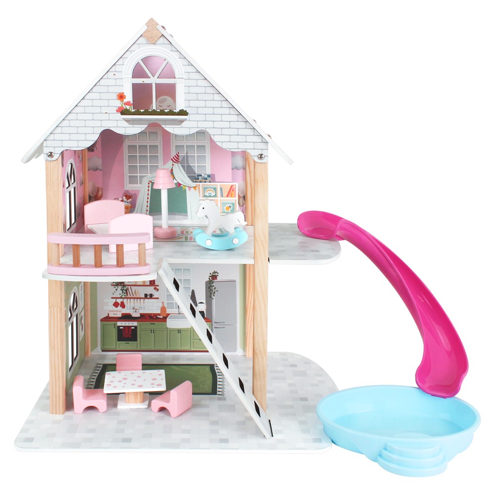 Toysilla Ahşap Kaydıraklı Oyun Evi - T2013