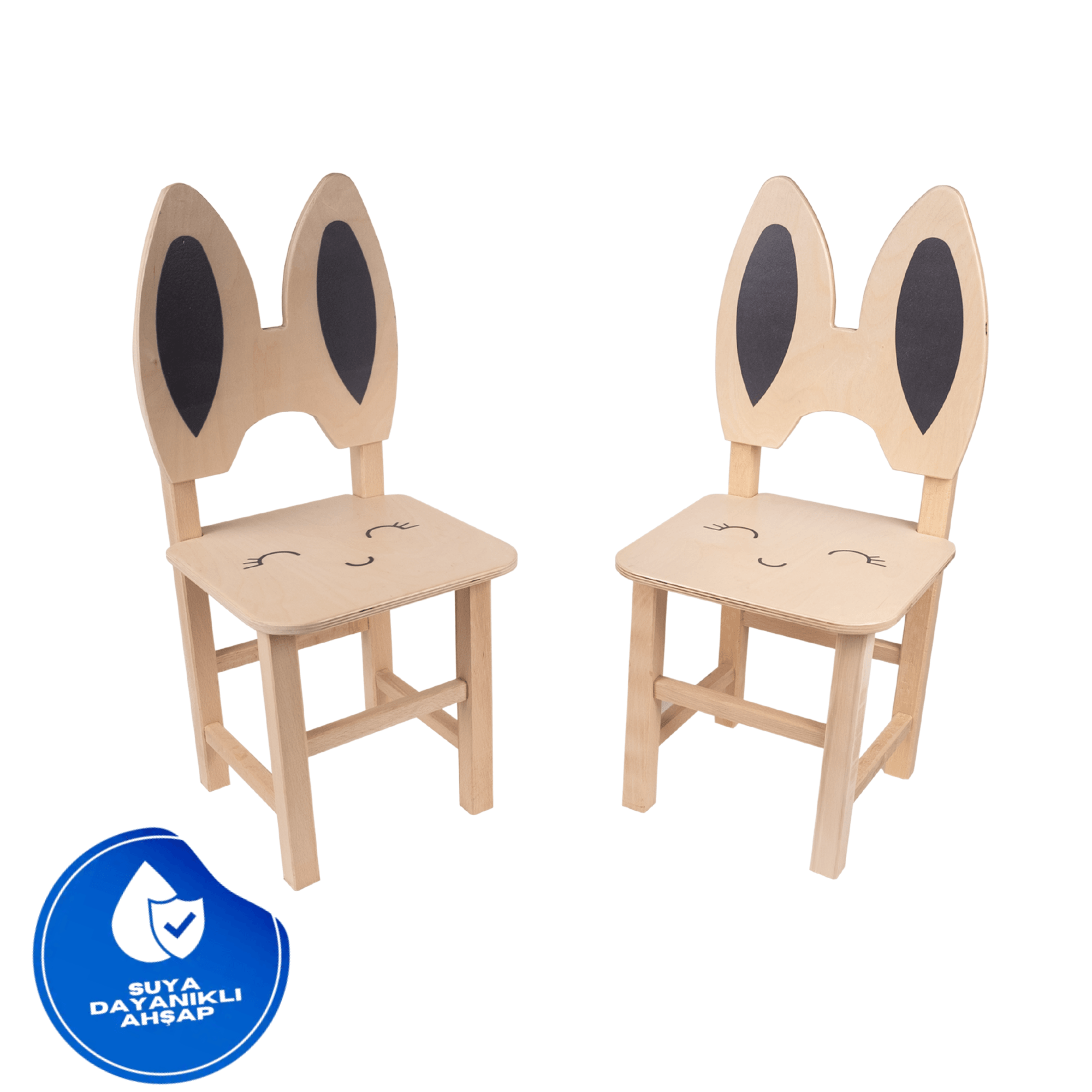 Aktivite Masası - 2'li Oyun ve Çalışma Masası (Tavşan Kulaklı Sandalyeler Dahil) T6022