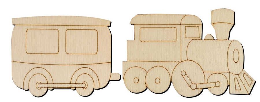 O99 Tren Paket Süs Ahşap Obje