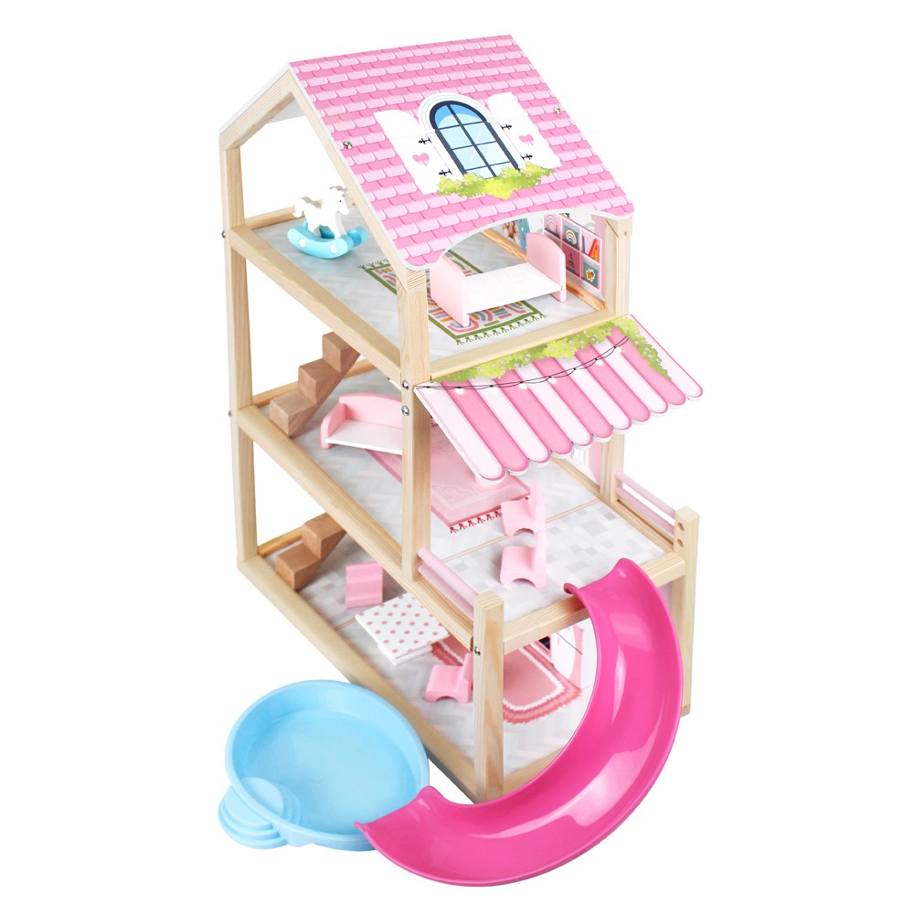 Toysilla Ahşap Kaydıraklı Oyun Evi - T2010