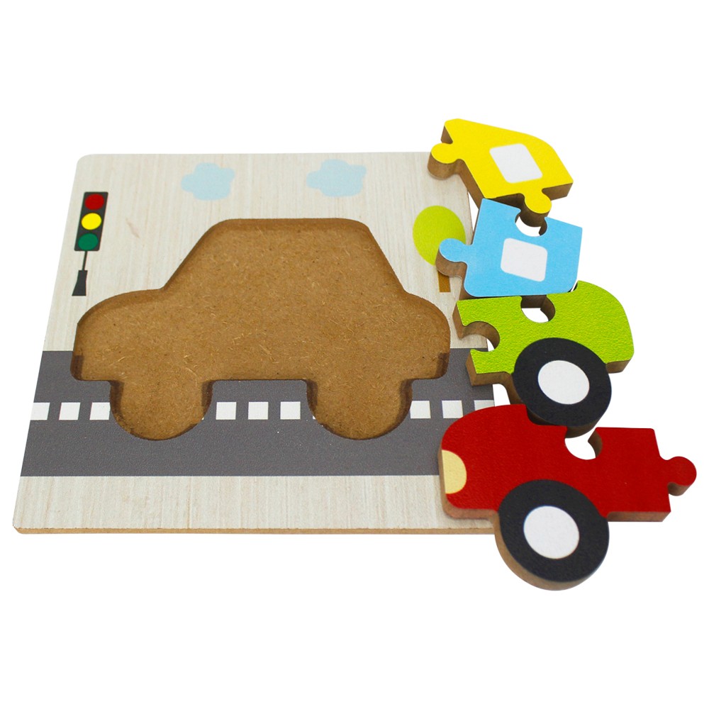 Toysilla Ahşap Puzzle Araba Temalı - T5002