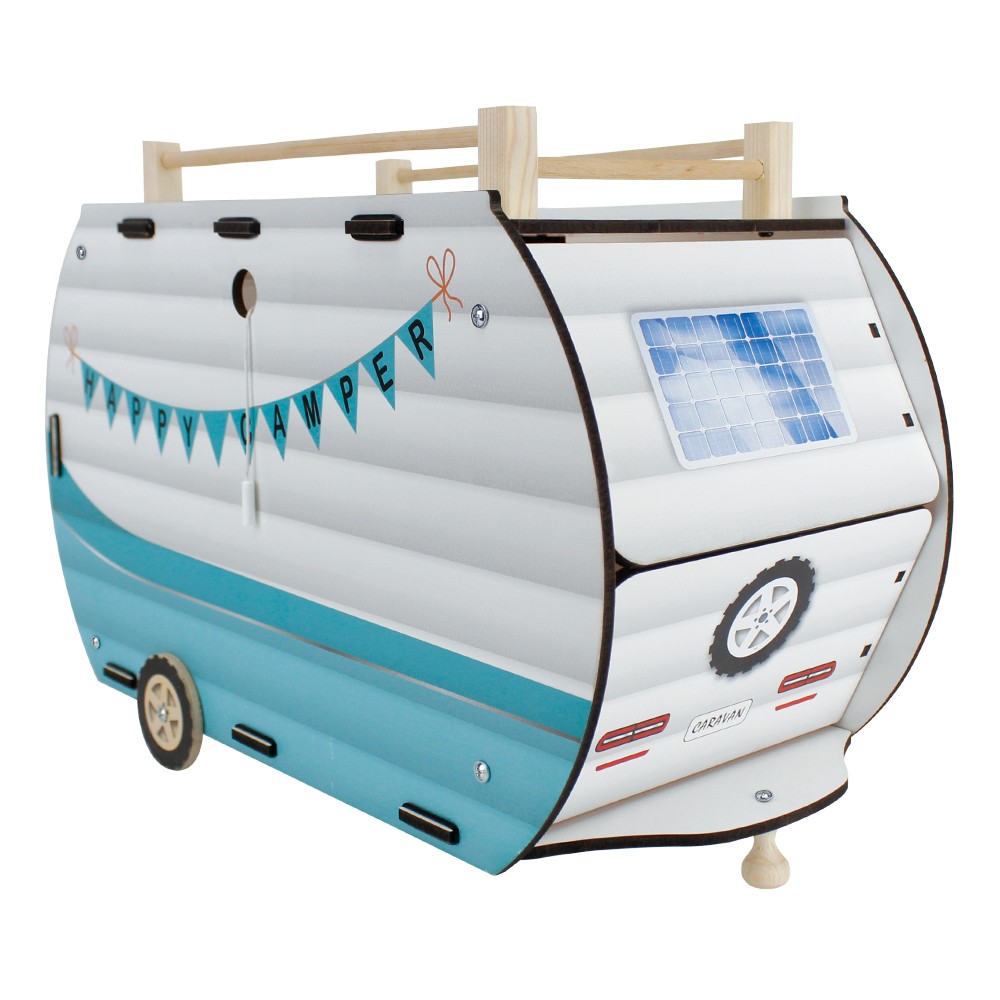 Toysilla Ahşap Oyuncak Karavan Turkuaz - T3103